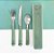 Kit Estojo, Colher, Garfo e Faca - Stitch Verde - 1 unidade - Disney Original - Simonaggio - Imagem 1