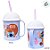Caneca com Canudo e Tampa - Stitch Capivara - 360ml - Disney Original - 1 unidade - Plasútil - Rizzo - Imagem 2