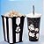 Kit Cinema - Balde de Pipoca e Copo com Canudo - Mickey Dourado e Preto - Disney Original - 1 unidade - Plasútil - Rizzo - Imagem 1