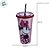 Copo de Plástico com Tampa e Canudo - Minnie Mouse - Rosa Metalizado - 700ml - 1 unidade - Plasútil - Rizzo - Imagem 3