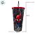 Copo de Plástico com Tampa e Canudo - Homem Aranha - Color - 700ml - 1 unidade - Plasútil - Rizzo - Imagem 3