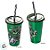 Copo de Plástico com Tampa e Canudo - Vingadores - Verde - 500ml - Disney Original - 1 unidade - Plasútil - Rizzo - Imagem 4