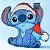 Almofada Formato Stitch de Natal - 40cm - Disney Original - 1 unidade - Cromus - Rizzo - Imagem 1
