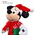 Pelúcia Mickey Mouse de Natal - Verde e Vermelho Cachecol - 19cm - Disney Original - 1 unidade - Cromus - Rizzo - Imagem 2