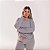 Pijama Feminino Longo Cinza Mescla - Imagem 2