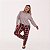 Pijama Feminino Longo Xadrez Suede - Imagem 2
