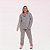 Pijama Feminino Longo Felpado com Botões - Imagem 1