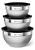 Conjunto com 3 Bowls Tigelas Inox com Tampa Plástica Electrolux - Imagem 1