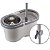 Mop Giratório 6,5l Cesto Inox C/ Refil Menalux Electrolux - Imagem 4