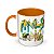 CANECA FAUNA - FUNDO LARANJA - Imagem 1