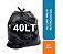 SC. LIXO 40LT C/ 100UN PRETO REFORCADO BAL - Imagem 1