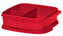 Tupperware Basic Line com Divisórias 550ml Vermelha - Imagem 1