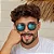 Óculos de Sol Masculino Dommus Acutis Hexagonal Azul - Imagem 2