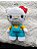 Chaveiro inspiração hello kitty e stitch em amigurumi - Imagem 5