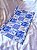 Kit Caminho de Mesa c/ 4 Guardanapos - Tricoline com Estampa Patchwork Azul e Branco - Imagem 2