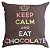 Almofada Keep Calm and Eat Chocolate 45x45 - Imagem 1