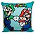 ALMOFADA FIBRA VELUDO 40X40CM MARIO E LUIGI VERDE - Imagem 1