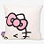 ALMOFADA FIBRA VELUDO 40X40CM HELLO KITTY LACO ROSA - Imagem 2
