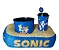 KIT ALMOFADA PIPOCA INFANTIL FIBRA VELUDO SONIC - Imagem 1
