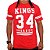 Camiseta Kings 34 Vermelha - Imagem 1