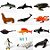 Miniaturas e flashcards de peixes e outros animais marinhos - oceanos - Imagem 4
