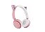 Fone de Ouvido Bluetooth Lehmox LEF-1058 – Cat Ear LED – Rosa - Imagem 2