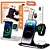 Carregador Sem Fio Dobrável 3 em 1 Kaidi KNC-9097 – Para Celular, Smartwatch e Fones - Imagem 1
