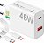 Carregador de Celular Turbo 45W PD USB com cabo Type-C 1 Metro LEHMOX - Imagem 2