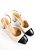 SAPATO EM COURO LUIZA OFF WHITE COM PRETO (SALTO ALTO) - Imagem 2