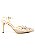 SCARPIN DIANA SALTO ALTO OFF WHITE COM ESPELHOS - Imagem 1