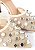 SCARPIN DIANA SALTO ALTO OFF WHITE COM ESPELHOS - Imagem 4