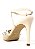 SCARPIN DIANA SALTO ALTO OFF WHITE COM ESPELHOS - Imagem 5