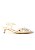 SCARPIN DIANA SALTO BAIXO OFF WHITE COM ESPELHOS - Imagem 1