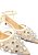 SCARPIN DIANA SALTO BAIXO OFF WHITE COM ESPELHOS - Imagem 3