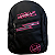 Mochila Risca Feminina Masculina Impermeável 9073-04 Preta Com Rosa - Imagem 1