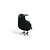 Boneco Corvo Gralha Preta 17cm - Cromus - Imagem 1