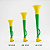 Corneta Verde Amarelo 19 29 41cm Torcida Brasil Copa | Modamix - Imagem 2