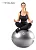 Hidrolight bola pilates yoga funcional 75cm suporta 350kg premium bomba - Imagem 3