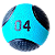 Medicine Ball Bola Crossfit Borracha Natural 4kg Liveup Pro Cor Azul - Imagem 1