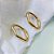 Brinco Oval Orgânico Vazado - Banhado a Ouro 18k - Imagem 2