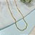 Colar Choker Elos com Canutilhos - Banhado a Ouro 18k - Imagem 1