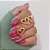 Conjunto Coração Zircônia Pink - Banhado a Ouro 18k - Imagem 1