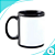 5 Canecas Pretas C/Tarja Branca 325ml - Imagem 2