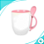 Caneca C/ Colher Alça Rosa - Imagem 1