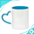 Caneca Alça Coração e Interior Colorida P/ Sublimação - Imagem 1
