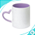 Caneca roxo Alça Coração e Interior Colorida P/ Sublimação - Imagem 1