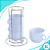 Kit 4 Xícaras De Porcelana P/ Sublimação + Suporte Branco - Imagem 1