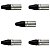 Kit de 5 Conectores Xlr Macho 3 Polos Canon Cabo Plug Wc1013 - Imagem 1