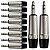 Kit 10 Conectores P2 Stereo 3,5mm Wc 1323 Trs Wireconex - Imagem 1