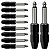 Kit 10 Conectores P10 Mono Macho Para Cabo Plug Preto Wc153 Wireconex - Imagem 1